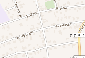 Nerudova v obci Rudná - mapa ulice