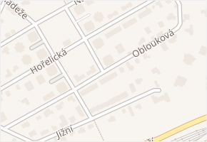 Oblouková v obci Rudná - mapa ulice