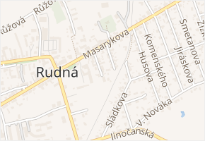 Poštovní v obci Rudná - mapa ulice