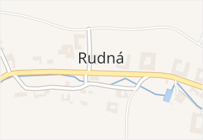 Rudná v obci Rudná - mapa části obce