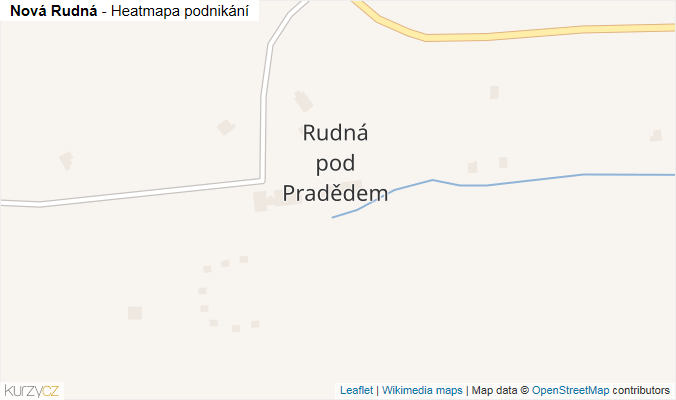 Mapa Nová Rudná - Firmy v části obce.