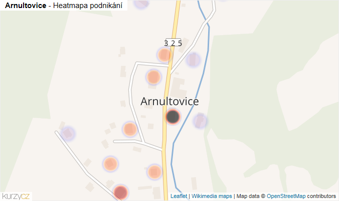 Mapa Arnultovice - Firmy v části obce.