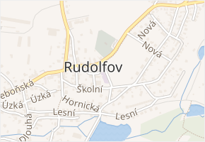 Ke Strážnici v obci Rudolfov - mapa ulice