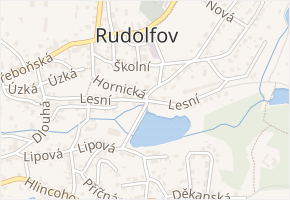 Lesní v obci Rudolfov - mapa ulice