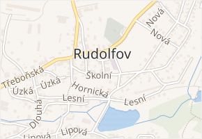 Školní v obci Rudolfov - mapa ulice