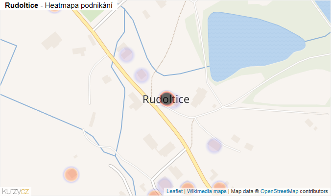Mapa Rudoltice - Firmy v části obce.