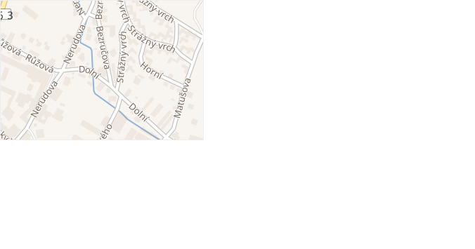 Bezručova v obci Rumburk - mapa ulice