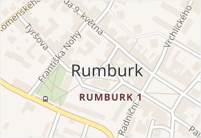 Náměstí Dobrovského v obci Rumburk - mapa ulice
