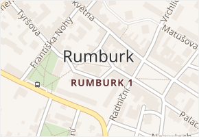 Rumburk 1 v obci Rumburk - mapa části obce