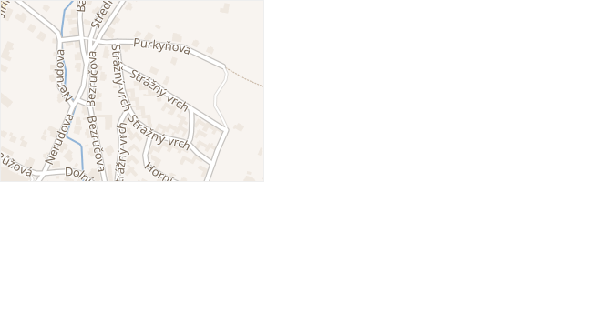 Strážný vrch v obci Rumburk - mapa ulice