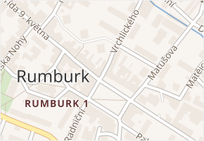 Vrchlického v obci Rumburk - mapa ulice