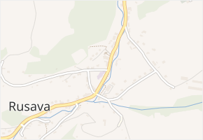 Březina v obci Rusava - mapa ulice