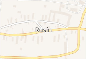 Rusín v obci Rusín - mapa části obce