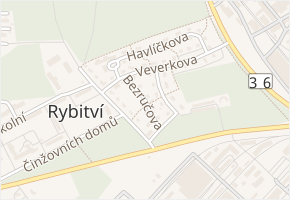Bezručova v obci Rybitví - mapa ulice