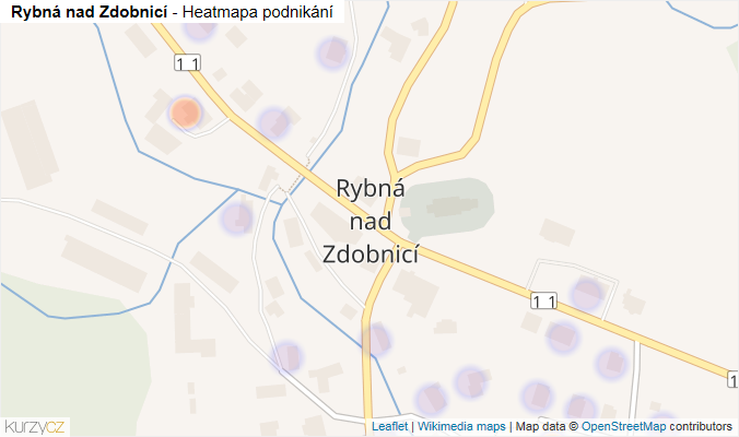 Mapa Rybná nad Zdobnicí - Firmy v části obce.
