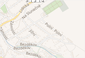 V Zahrádkách v obci Rybník - mapa ulice