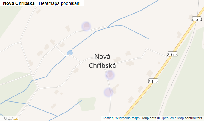 Mapa Nová Chřibská - Firmy v části obce.