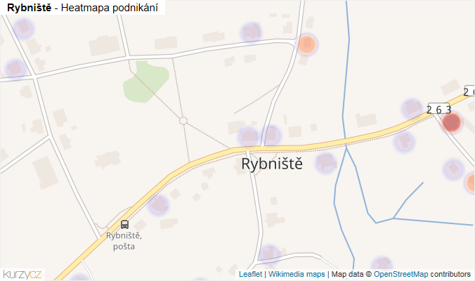 Mapa Rybniště - Firmy v části obce.