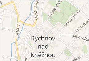 Hradební v obci Rychnov nad Kněžnou - mapa ulice