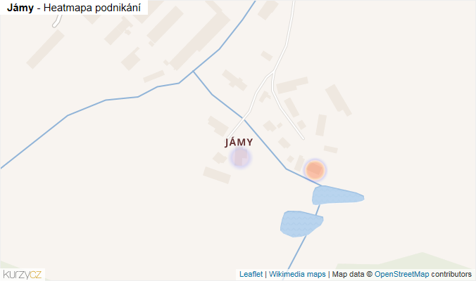 Mapa Jámy - Firmy v části obce.