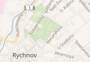 Na Panelu v obci Rychnov nad Kněžnou - mapa ulice