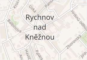 Palackého v obci Rychnov nad Kněžnou - mapa ulice