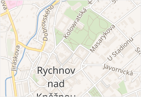 Poláčkovo náměstí v obci Rychnov nad Kněžnou - mapa ulice