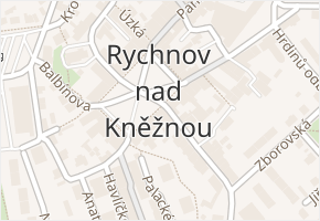 Rychnov nad Kněžnou v obci Rychnov nad Kněžnou - mapa části obce