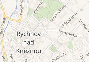 Školní náměstí v obci Rychnov nad Kněžnou - mapa ulice