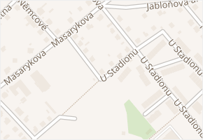 U Stadionu v obci Rychnov nad Kněžnou - mapa ulice