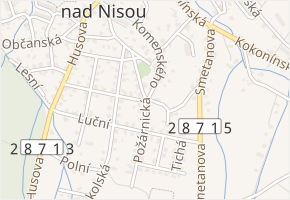 Brusičská v obci Rychnov u Jablonce nad Nisou - mapa ulice