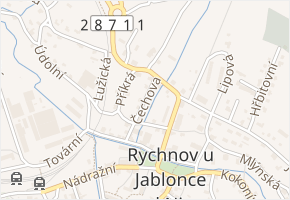Čechova v obci Rychnov u Jablonce nad Nisou - mapa ulice
