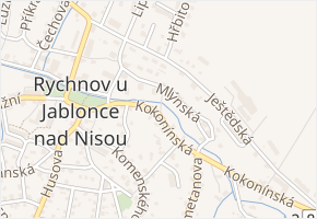 Mlýnská v obci Rychnov u Jablonce nad Nisou - mapa ulice