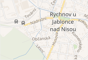 Nová v obci Rychnov u Jablonce nad Nisou - mapa ulice