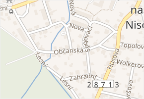 Občanská v obci Rychnov u Jablonce nad Nisou - mapa ulice