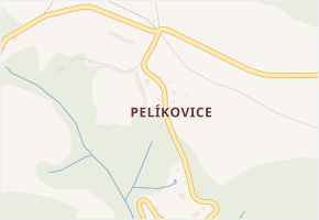 Pelíkovice v obci Rychnov u Jablonce nad Nisou - mapa části obce
