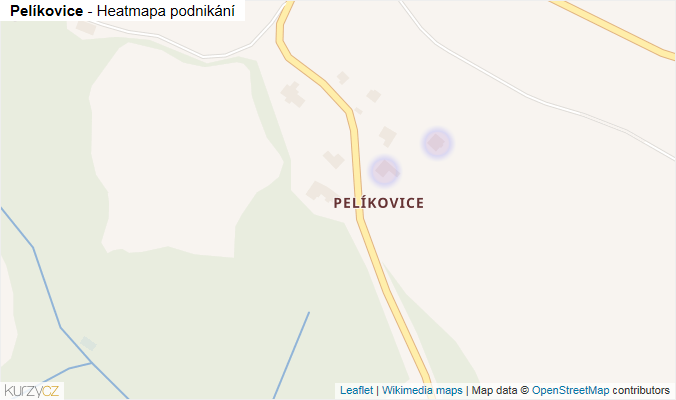 Mapa Pelíkovice - Firmy v části obce.