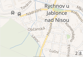 Spojovací v obci Rychnov u Jablonce nad Nisou - mapa ulice