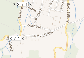 Svahová v obci Rychnov u Jablonce nad Nisou - mapa ulice