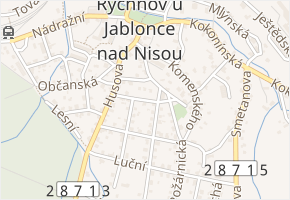 Wolkerova v obci Rychnov u Jablonce nad Nisou - mapa ulice