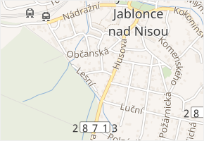 Zahradní v obci Rychnov u Jablonce nad Nisou - mapa ulice