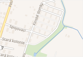 Finské domky v obci Rychvald - mapa ulice