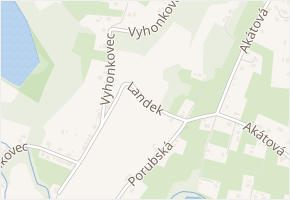 Landek v obci Rychvald - mapa ulice