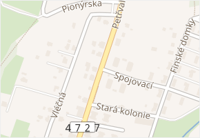 Petřvaldská v obci Rychvald - mapa ulice
