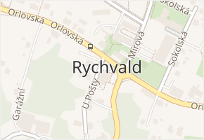 Rychvald v obci Rychvald - mapa části obce