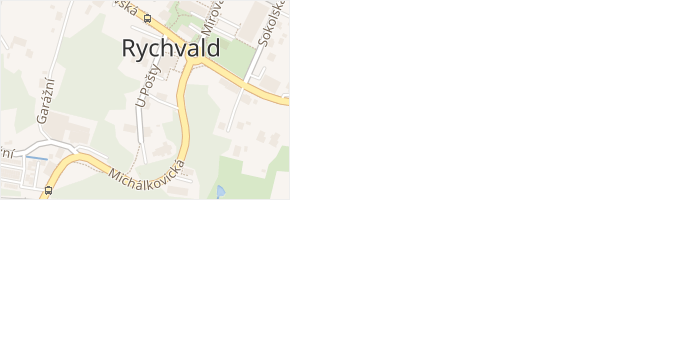 U Pošty v obci Rychvald - mapa ulice