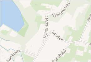 Vyhonkovec v obci Rychvald - mapa ulice