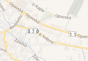Bezručova v obci Rýmařov - mapa ulice