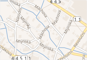Máchova v obci Rýmařov - mapa ulice