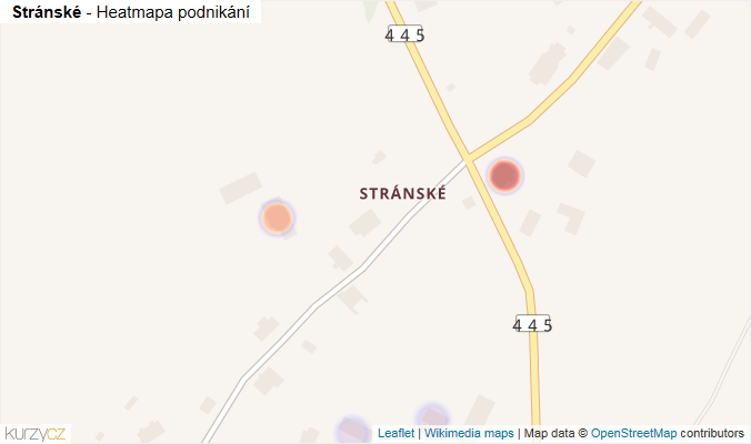Mapa Stránské - Firmy v části obce.